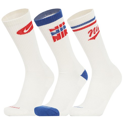 활력 넘치는 일상을 위한 동반자, 나이키 에브리데이 플러스 크루 삭스 (3켤레) 나이키에브리데이플러스