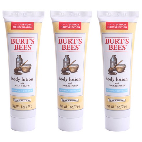 버츠비 바디 로션 밀크 & 허니, 25g, 3개
