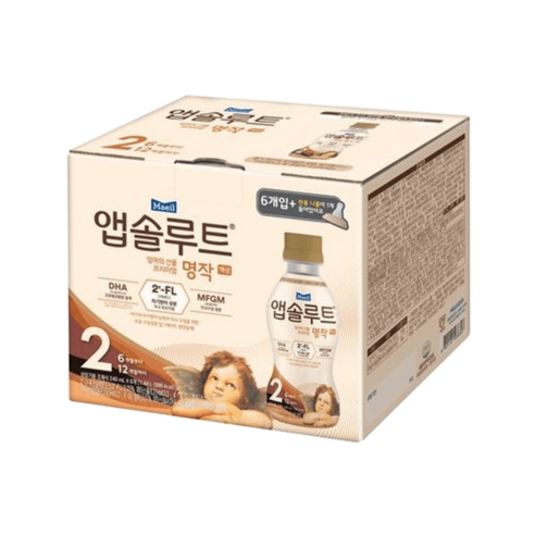 매일유업 앱솔루트 엄마의 선물 프리미엄 명작 액상 2단계 240ml×6개입 간펀한 아기분유 총 수량, 6개 섬네일