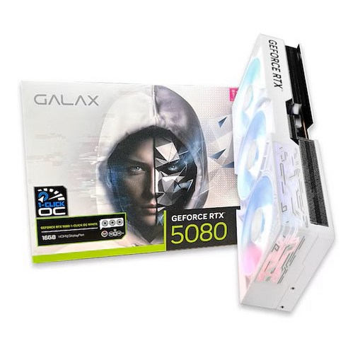 갤럭시 GALAX 지포스 RTX 50 시리즈 그래픽카드, RTX 5080 WHITE OC D7 16GB