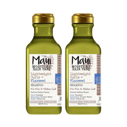 마우이모이스처 아마씨 샴푸, 2개, 385ml