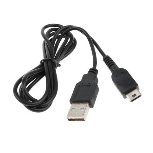 GBM 게임보이 마이크로 콘솔용 USB 전원 공급 장치 충전 코드 케이블, 1.2m, 블랙, PVC