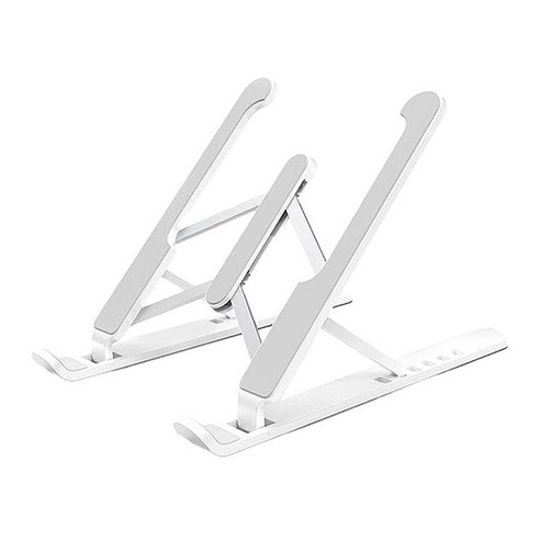 P1 Pro 범용 태블릿 노트북 스탠드 홀더 라이저 접이식 높이 조절 가능, 화이트, ABS 알루미늄 합금 실리콘
