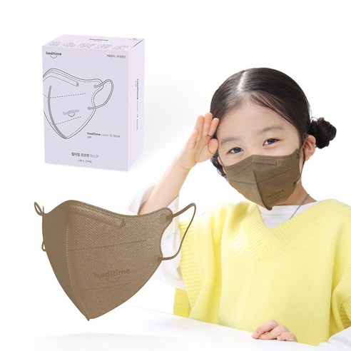코코핏 컬러 마스크 소형XL 일회용 새부리형 숨쉬기편한, 25개입, 1개, 마론브라운