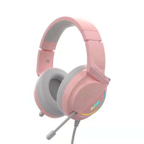 sanding AX365 신규 게임 이어폰 헤드셋 헤드밴드 헤드폰 유선 이어폰, 핑크색