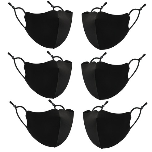 6pcs 1set 숨쉬기 편한 새부리형 스포츠 디자인 귀끈 조절 패션마스크