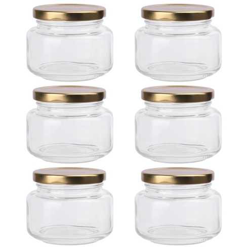 가인글로벌 YS젓갈250 유리병 러그캡 골드, 220ml, 6개