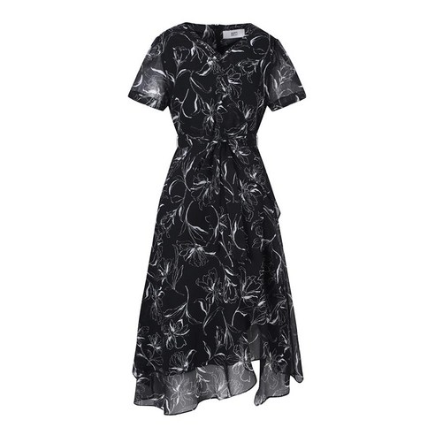 베스띠벨리 23S/S 플라워 러플 랩 원피스 BGO2536BKP