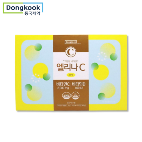 동국 엘리나C 고함량 비타민C 2000mg+비타민D400IU, 360g, 1개