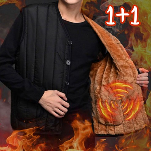 따뜻한 융털과 기모 소재가 겨울을 따뜻하게 만들어 주는 빅사이즈 패딩 조끼