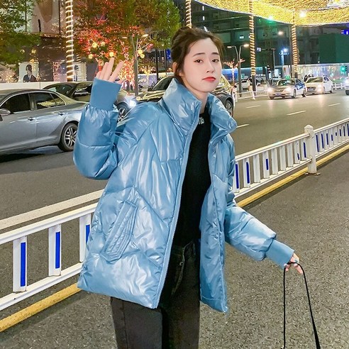 Mao여성 면화 패딩 코트 짧은 스탠드 칼라 겨울 새로운 한국어 스타일 밝은 얼굴 대형 느슨한 두꺼운 면화 패딩 코트