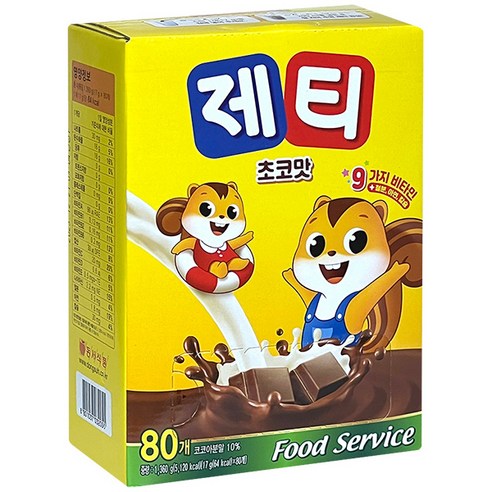 동서 제티 쵸코렛맛 분말, 17g, 80개입, 1개