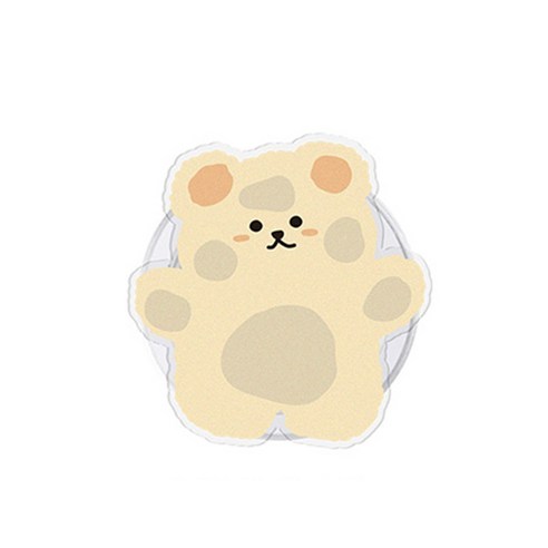 DC 디자인 2배자력 맥세이프 톡 베어 냥이 토끼 강아지, 찌부곰돌이, 1개
