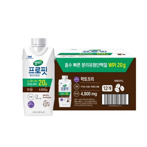 [본사직영] 셀렉스 프로핏 드링크 프로틴 음료 기획set(3종 각12개), 36개, 330ml