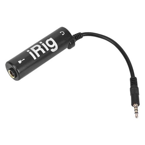 오인페 오디오인터페이스 Irig 기타 효과 교체 기타 새로운 휴대폰 인터페이스 변환기 전화 오디오 인터페이스 튜너, 1개, 1.Black 오인페스칼렛