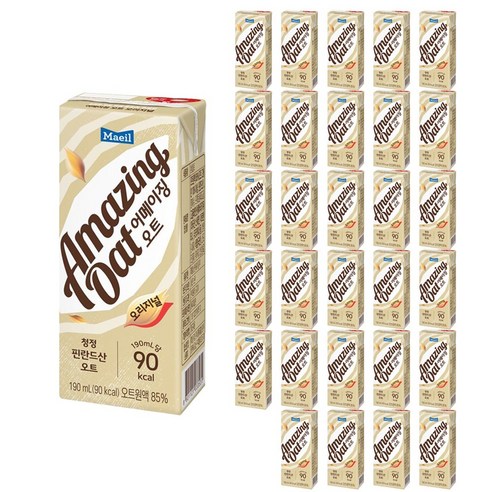 한달패키지 어메이징 오트 30개입 오리지널, 190ml, 30개