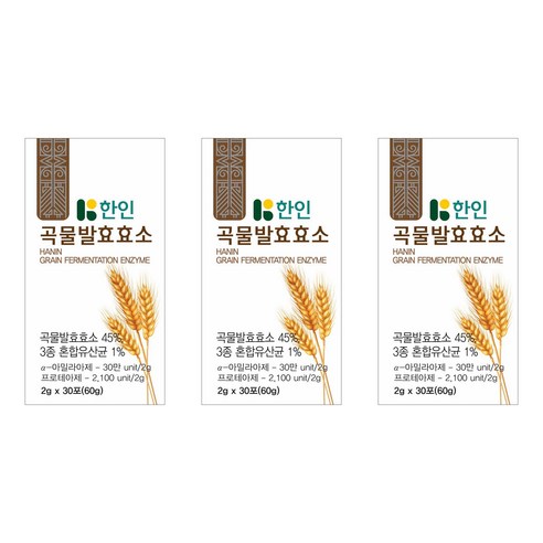 한인 곡물발효효소 혼합유산균 블루베리맛, 3개, 60g