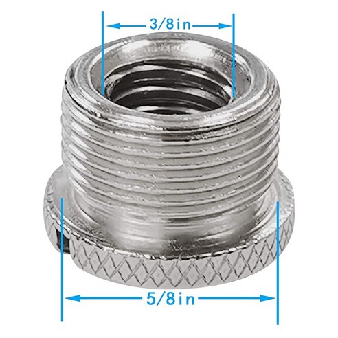 마이크 스탠드 마운트용 널이 있는 나사 어댑터 5/8 인치 수-3/8 암 컨버터 6 개, 한개옵션0, 1개