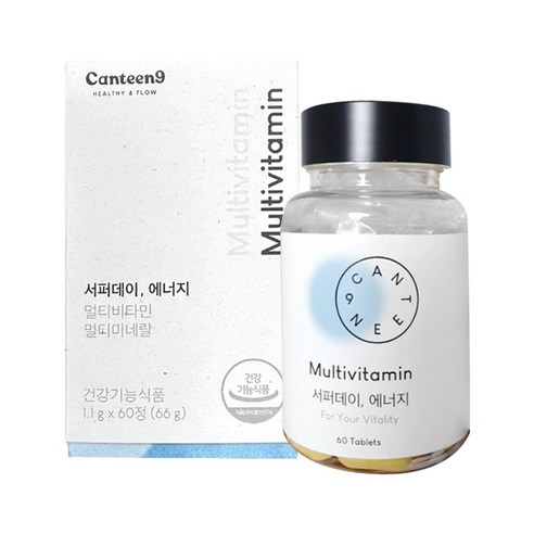 캔틴나인 멀티비타민 서퍼데이 에너지 1.1g x 60정(66g) in, 1정, 1개