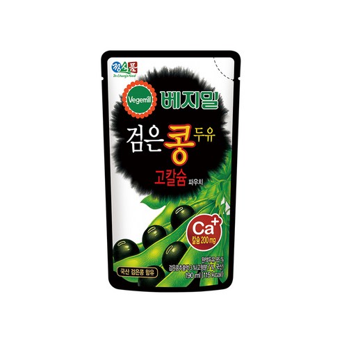 정식품 베지밀 검은콩 고칼슘 두유 파우치 190ml, 60개