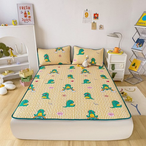 작은 상큼한 라텍스 돗자리 3 피스 통기성 실크 돗자리 에어컨 연석., 공룡의 낙원