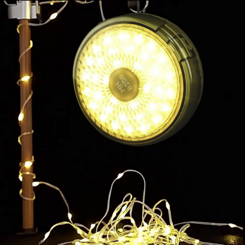 LED 릴라이트 캠핑 랜턴, 1개