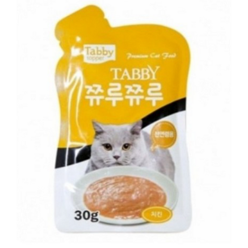 테비 쮸루쮸루 고양이 간식 파우치 30g, 치킨, 48개