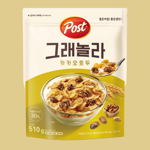 포스트 그래놀라 카카오 호두, 510g, 2개