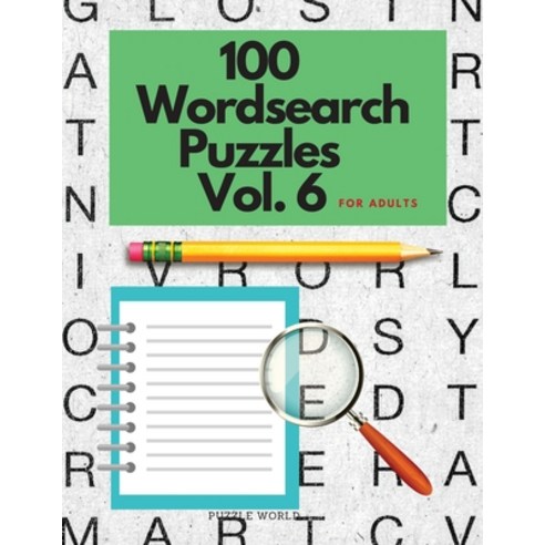 (영문도서) 100 Wordsearch Puzzles Vol. 6 Paperback, Puzzle World, English, 9787230235983