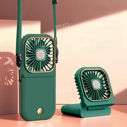 접이식 휴대용 선풍기 강력한 사각선풍기, 블랙, 0mAh