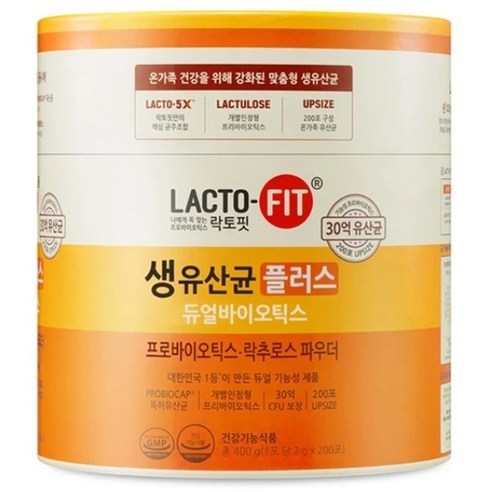 종근당 락토핏 생유산균 플러스 200포(1박스) 설 추석 명절 선물세트, 400g, 1개