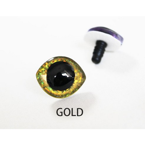 인형눈 10pcs 디자인 28x23mm 20x23mm 타원형 모양 3D 반짝이 명확한 안전 장난감 눈 뒤 세탁기-B11, [02] 20x23mm, [06] gold