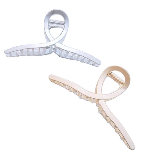 2종세트 특별제작 14cm 초대형 메탈 헤어집게핀 꼬임디자인