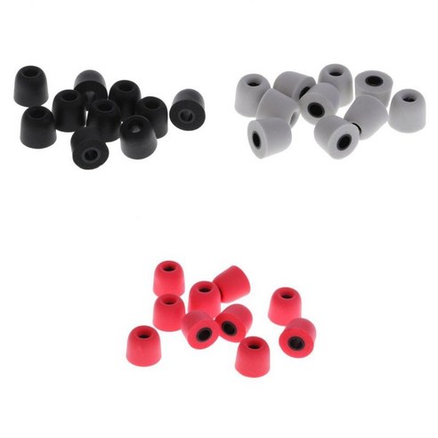 InEar 헤드폰 용 15 쌍 이어버드 메모리 폼 Eartips 이어플러그 팁 4.5mm, 설명, 3 색, 설명