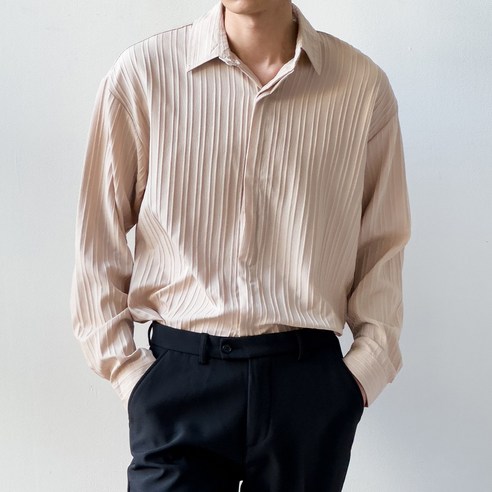 메이리앤 시원한 남성 여름 긴팔셔츠 셔츠 빅사이즈 루즈핏 남방