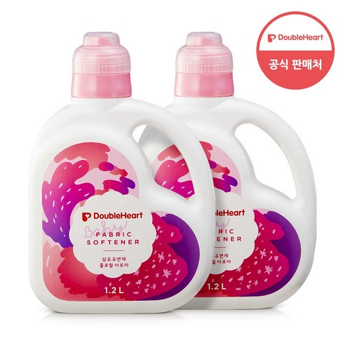 더블하트 유아용 섬유유연제 1.2L 플로럴아로마 (용기), 2개