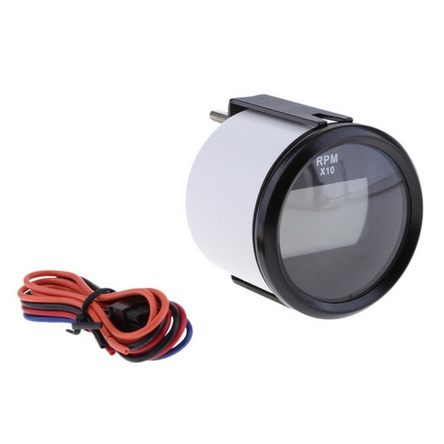Ursmart 마린 보트 용 52mm 2 "디지털 디스플레이 타코미터 게이지, 블랙 블랙, 설명