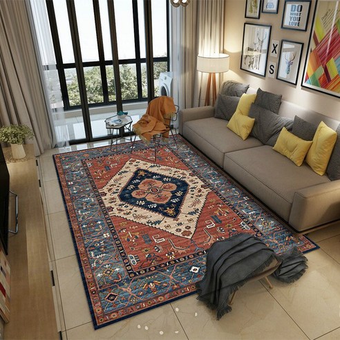 페르시아 스타일 인쇄 카펫 매트 큰 크기 홈 매트 현대 거실 카펫 Thicken Parlor Rugs Art Decor Custom Made, 40x60cm, Style 2