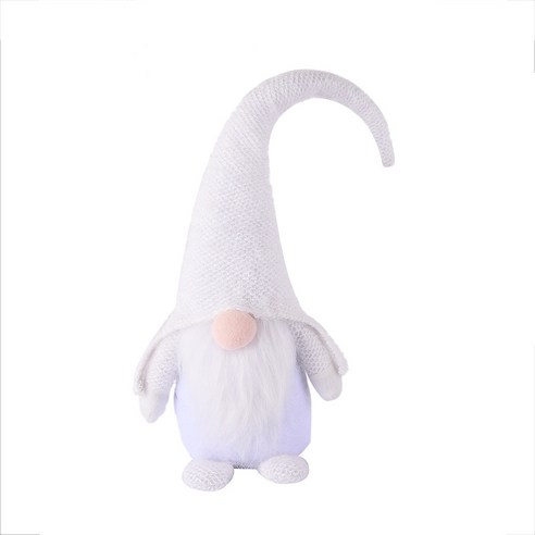 크리스마스 뻔뻔한 인형 장식품 북유럽 난쟁이 인형 크리스마스 장식 산타 클로스 창 장식, 화이트, 하나
