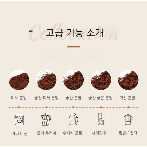 집에서 갈아낸 신선한 커피의 진정한 맛