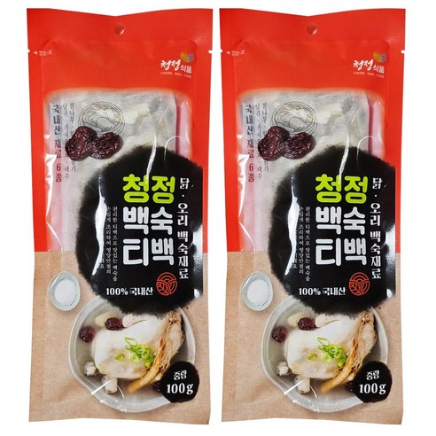 [국산 재료] 백숙 삼계탕 티백 재료 대추 청정식품, 2개, 100g