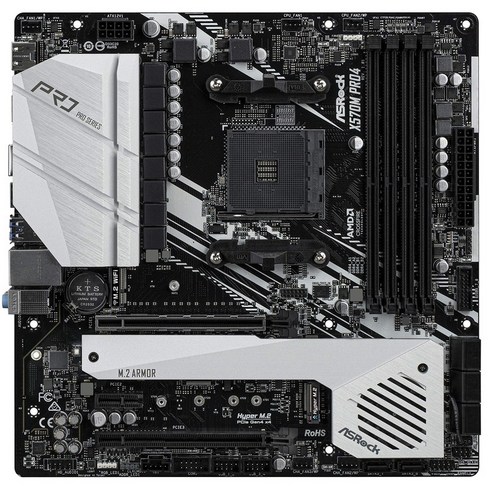 ASRock 마더보드 X570 M Pro4 AMD Ryzen 5000 시리즈 CPU ( Soket AM4 ) 대응 X570 Micro ATX 마더보드 [국내 정규 대리점품]