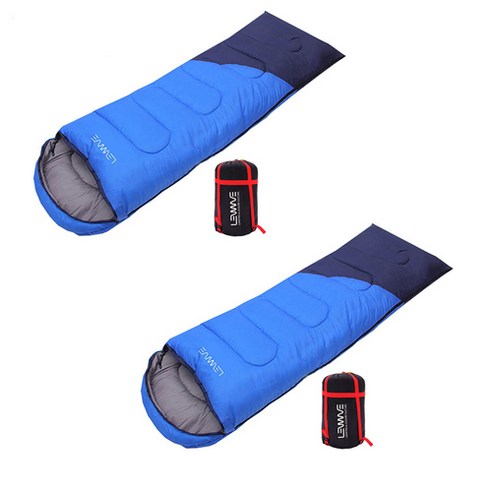 딕스포츠 2개 사계절 확장형 침낭 커플침낭 차박 감성캠핑침낭, 투톤블루(1100g)+투톤블루(1100g)