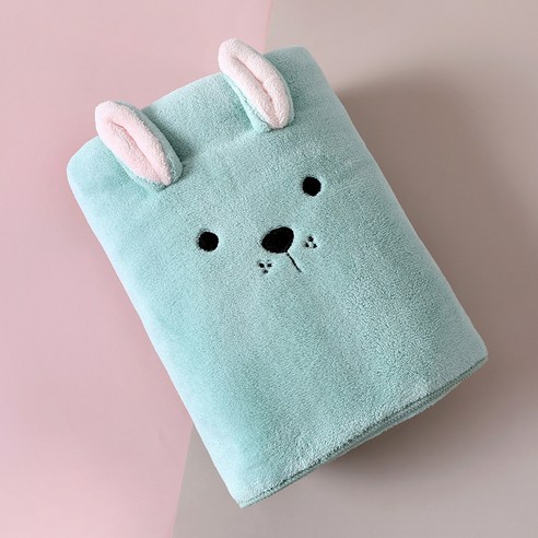 고밀 산호 목욕수건3D 만화 목욕수건초세섬유 목욕수건부드러운 흡수, 초록색, 70*140