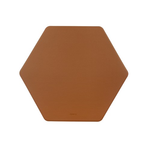 FENICE 조약돌 가죽 마우스 패드, HEXAGON BROWN, 1개
