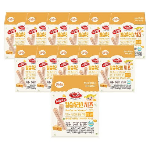 베베스트 처음먹는 칼슘 츄러스, 치즈맛, 12개, 45.5g