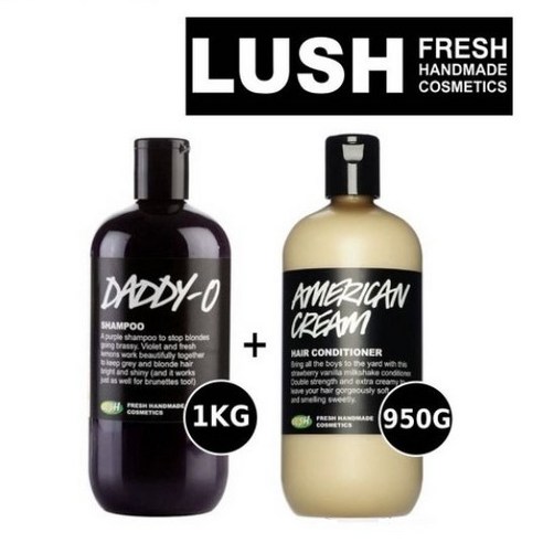 러쉬 LUSH 대디오+아메리칸크림 1kg대용량 콤보 샴푸 컨디셔너[영국직배송]