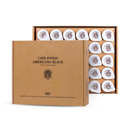 코엔에프 포션커피 아메리카노 블랙과 핵이즐넛, 풍부한 향과 맛의 포션 타입 인스턴트커피.