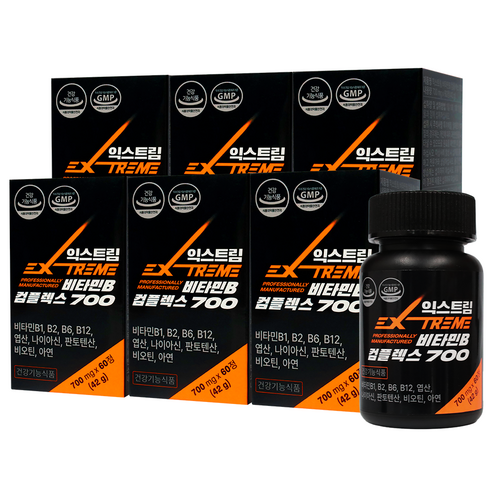 익스트림 비타민B 컴플렉스 700mg X 60정, 6개