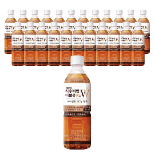 식이섬유음료 태양의 식후비법W차 500ml 24개 48개 사무실 업소용 음료수